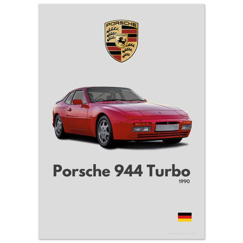 186 Porsche 944 Turbo Poster - Minimalist Collection