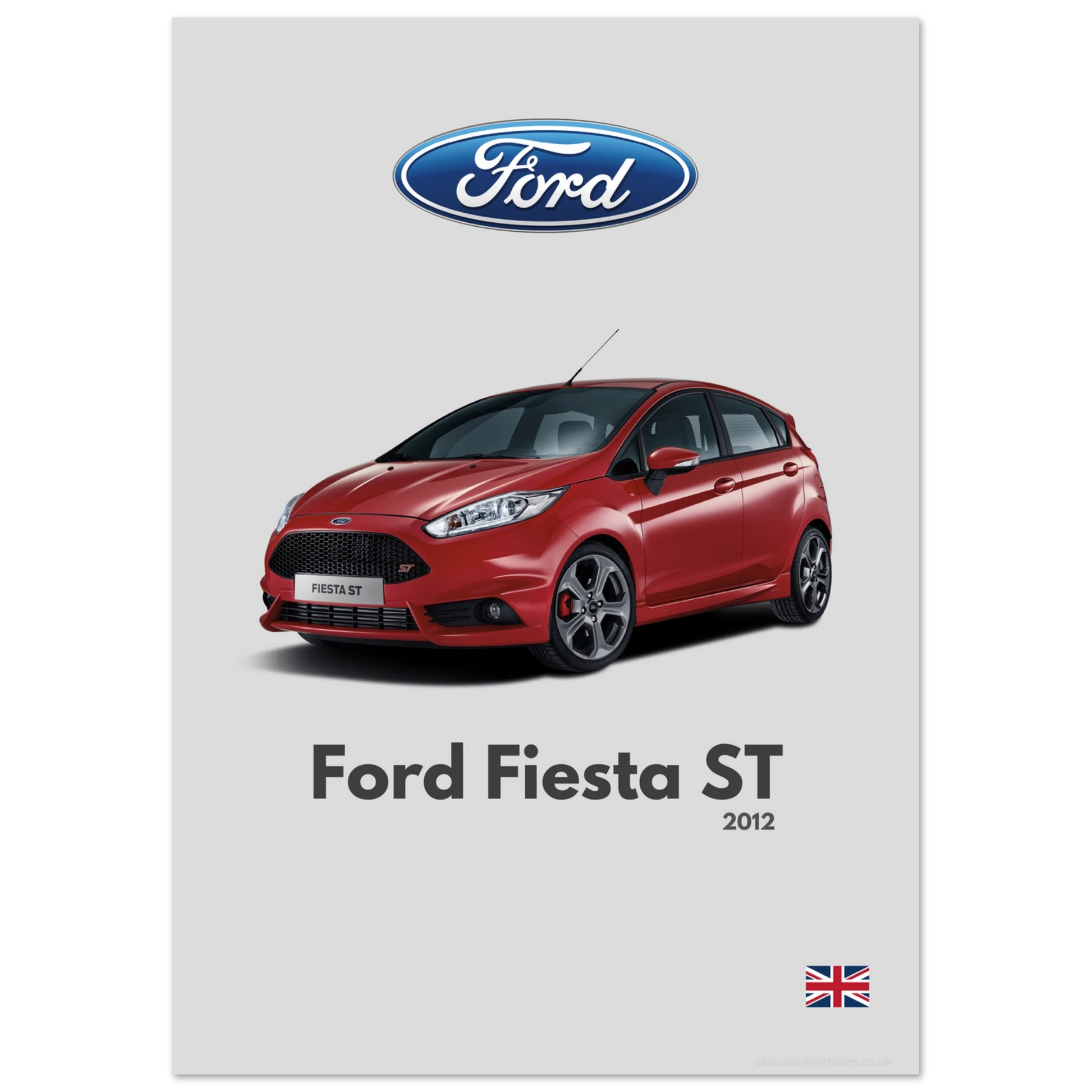 Ford Fiesta ST Poster - Minimalist Collection