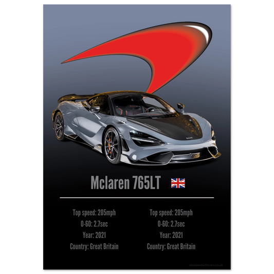 Mclaren 765LT Poster - Accent Collection