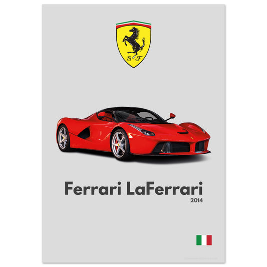 Ferrari LaFerrari Poster - Minimalist Collection