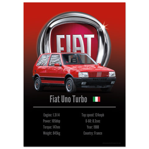 352 Fiat Uno Turbo Poster - Accent Collection