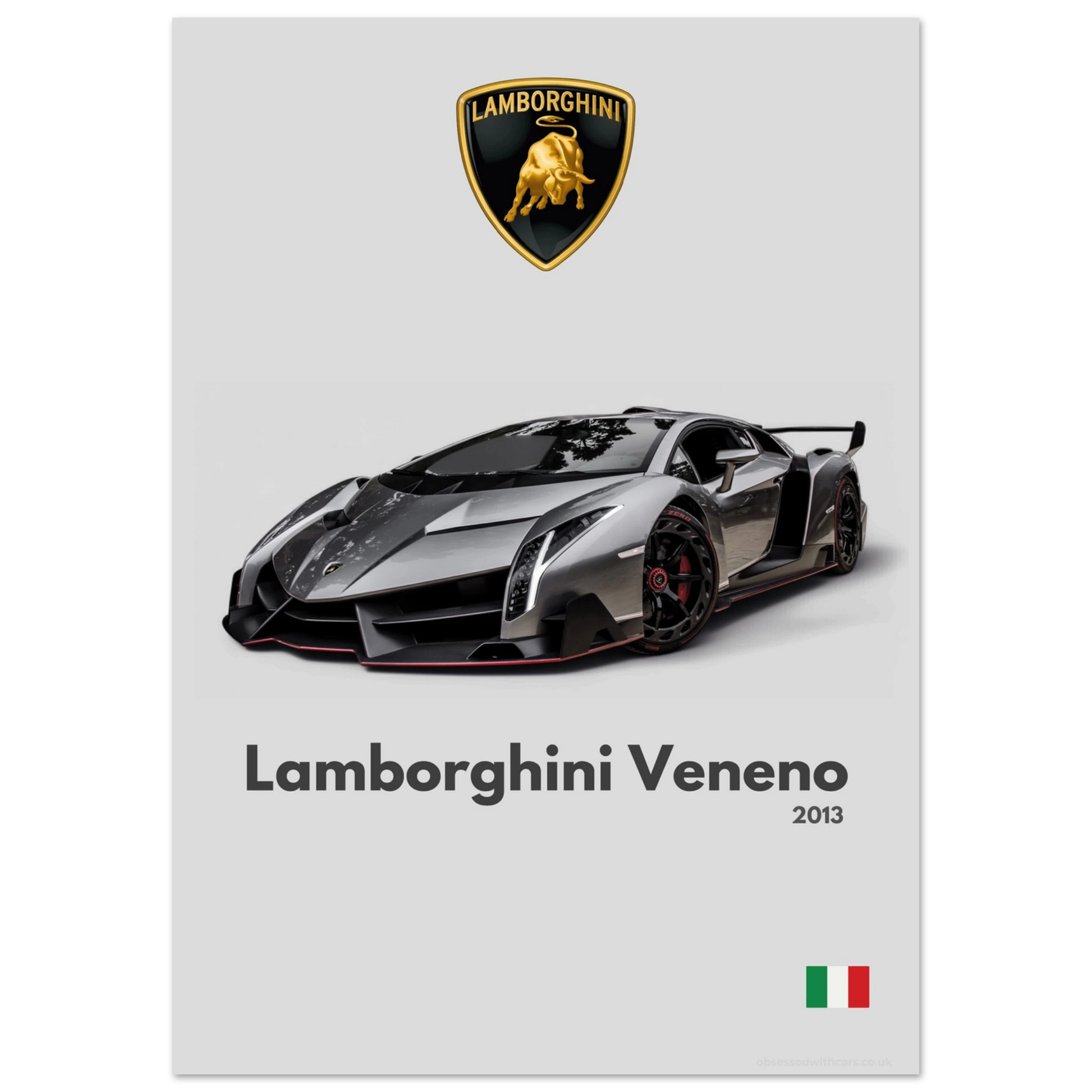 Lamborghini Veneno Poster - Minimalist Collection