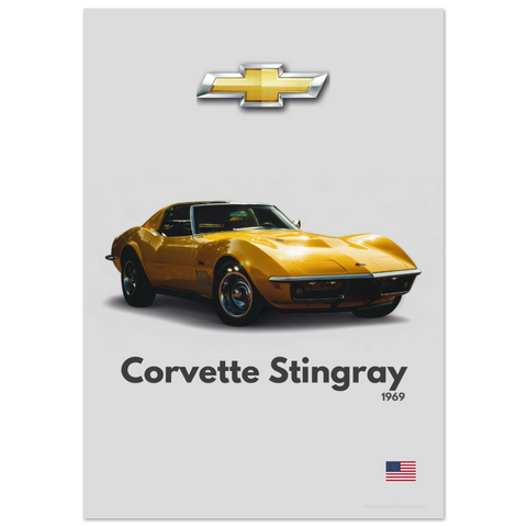 130 Corvette Stingray Poster - Minimalist Collection