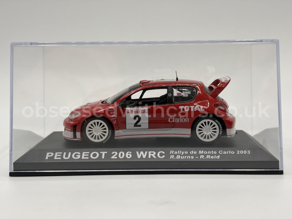 1/43 2003 Peugeot 206 WRC - Rallye Monte Carlo - Burns / Reid | Model Rally Car