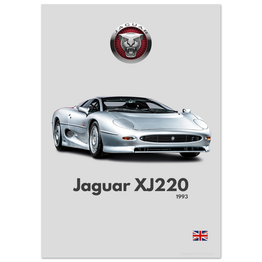 Jaguar XJ220 Poster - Minimalist Collection