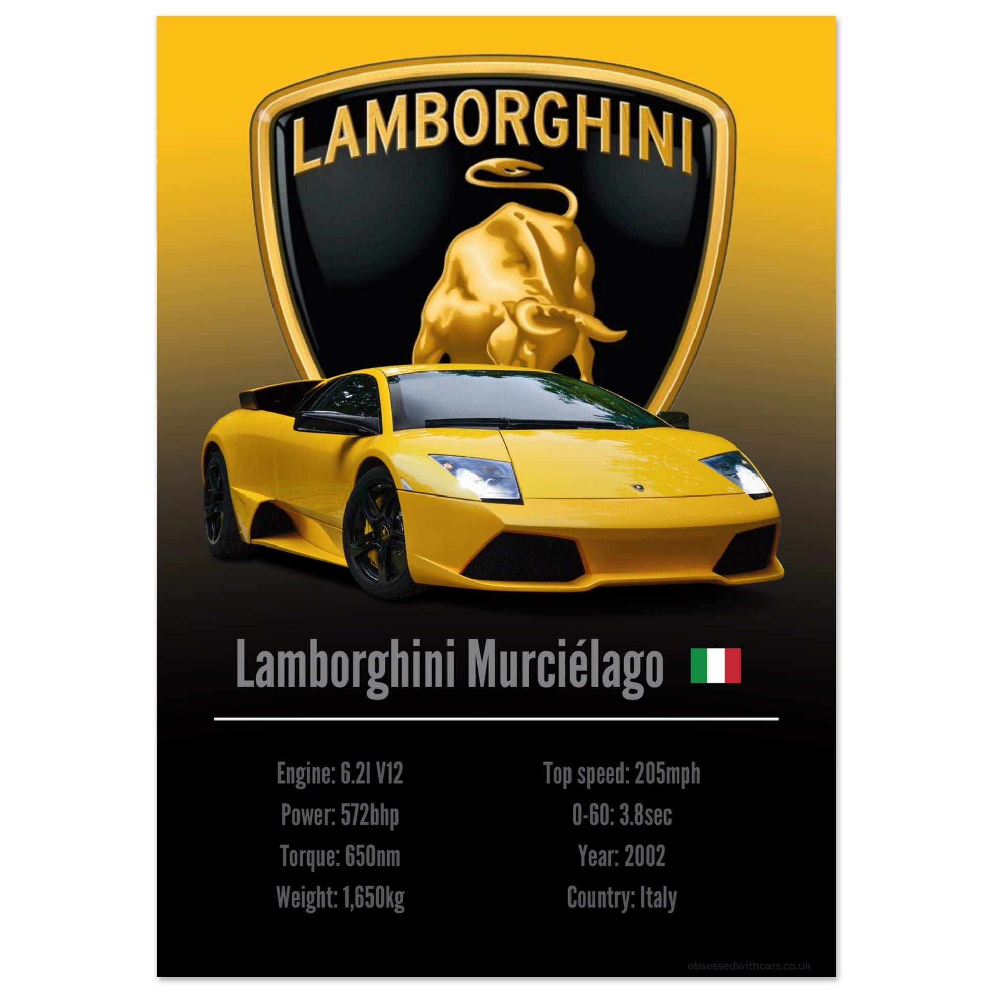 Lamborghini Murcielago Poster - Accent Collection