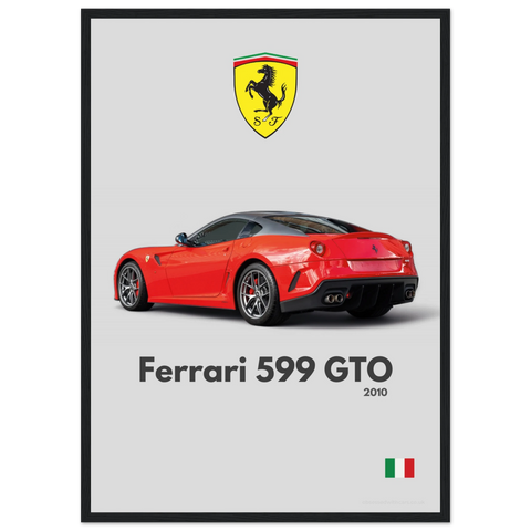 200 Ferrari 599 GTO Poster - Minimalist Collection