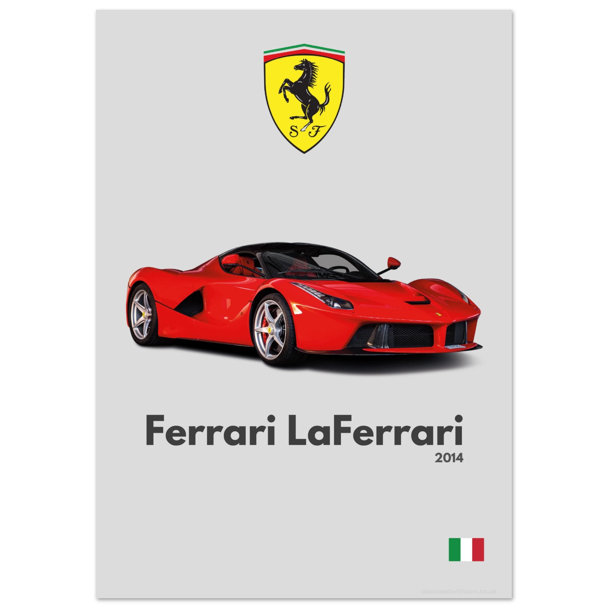 Ferrari LaFerrari Poster - Minimalist Collection