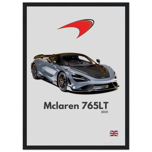 Mclaren 765LT Poster - Minimalist Collection
