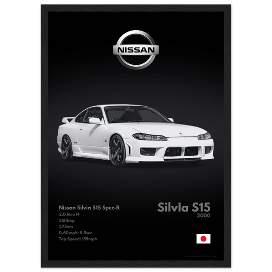 Nissan Silvia S15 Poster - Monochrome Collection