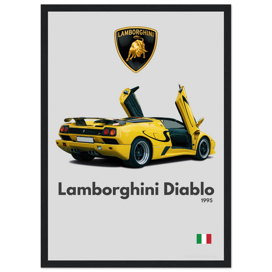 Lamborghini Diablo SV Poster - Minimalist Collection