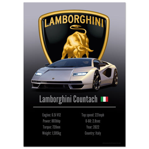 298 Lamborghini Countach Poster - Accent Collection