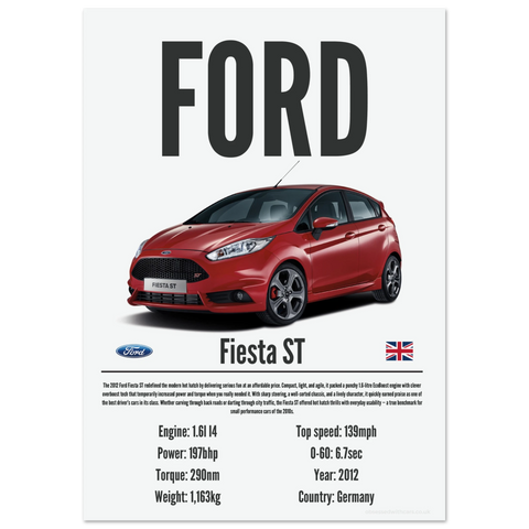 118 Ford Fiesta ST Poster - Precision Collection