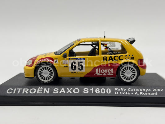 1/43 2002 Citroen Saxo S1600 - Rally of Catalunya - Sola / Romani | Model Rally Car