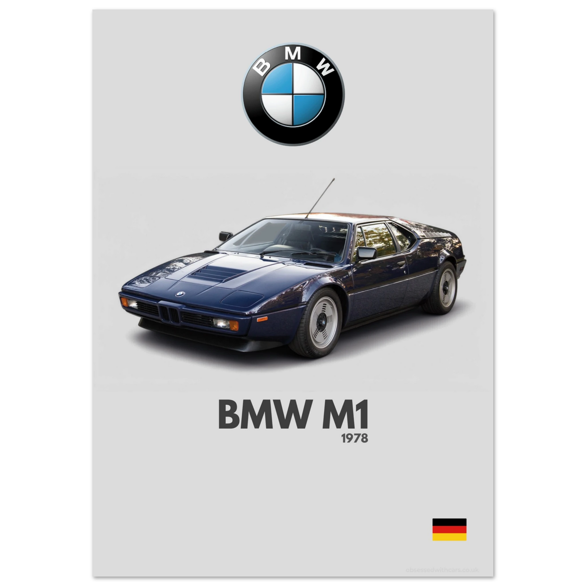 BMW M1 Poster - Minimalist Collection