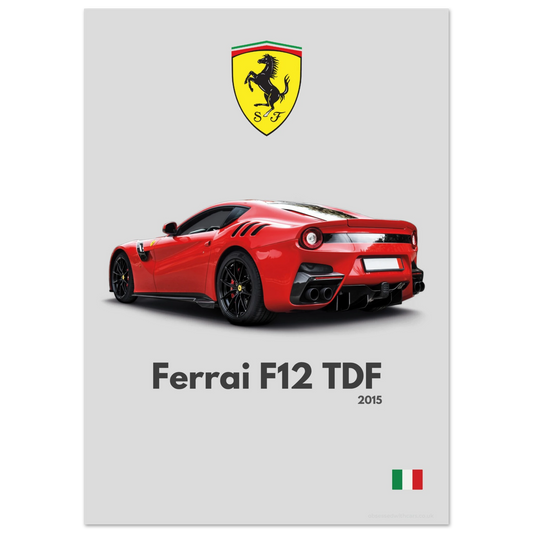 Ferrari F12 TDF Poster - Minimalist Collection