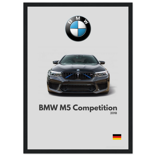 BMW M5 Competition Poster - Minimalist Collection