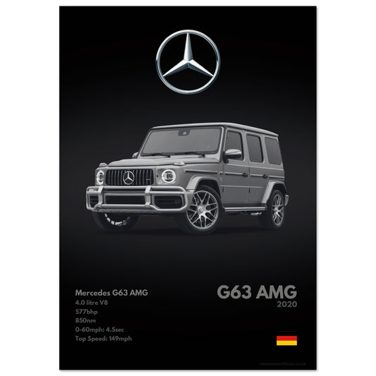 Mercedes G63 AMG Poster - Monochrome Collection