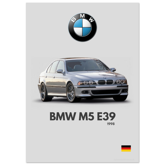 BMW M5 E39 Poster - Minimalist Collection