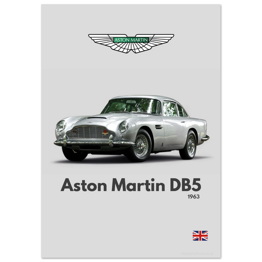 Aston Martin DB5 Poster - Minimalist Collection