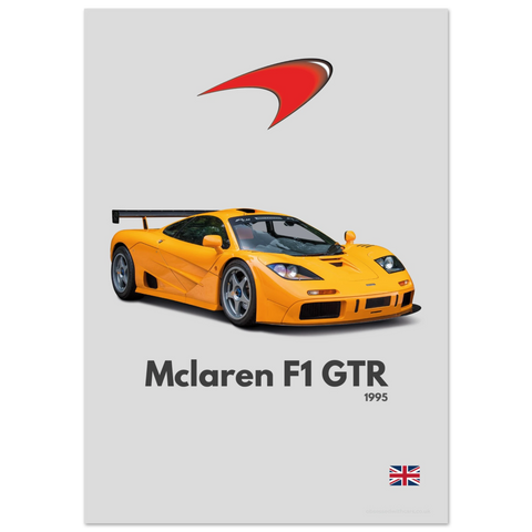 081 Mclaren F1 GTR Poster - Minimalist Collection