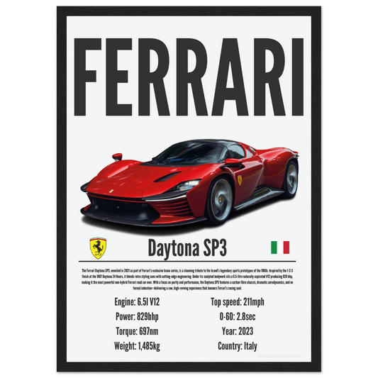 Ferrari Daytona SP3 Poster - Precision Collection