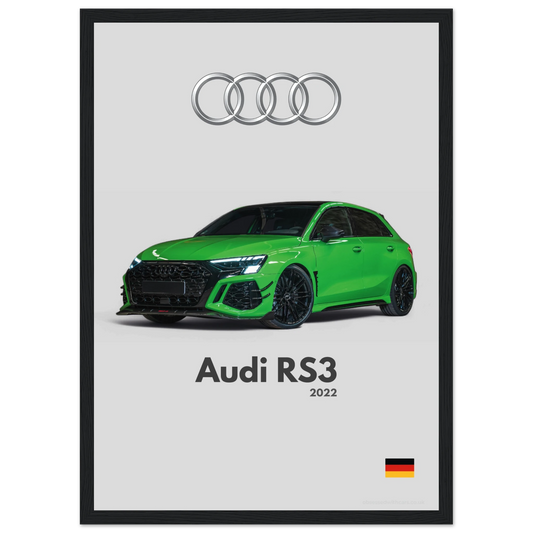 Audi RS3 Poster - Minimalist Collection