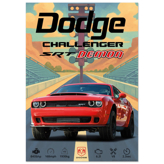 Dodge Challenger SRT Demon Poster - Abstract Collection