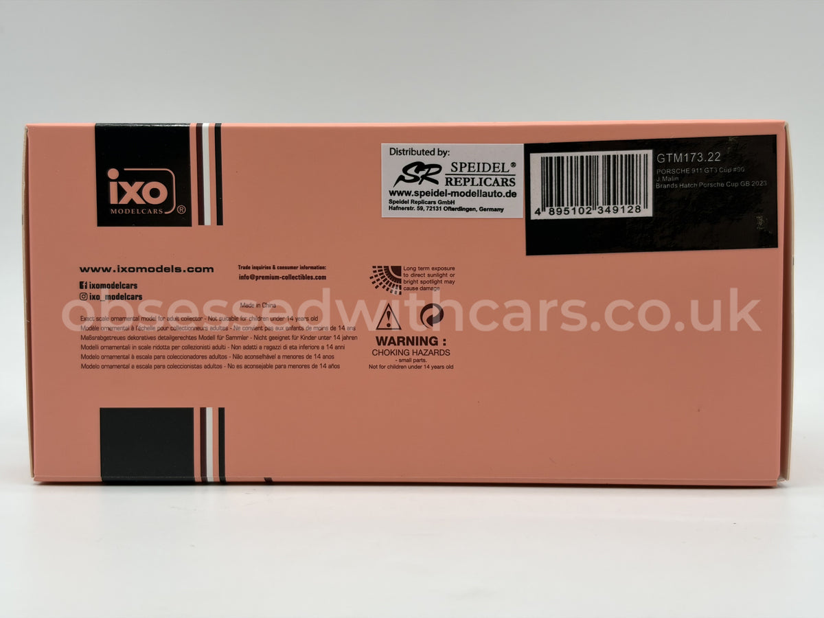 1/43 2023 Porsche 911 (992) GT3 Cup - Brands Hatch Porsche Cup GB - Josh Malin | Model Car