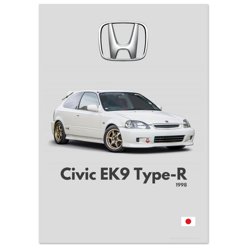141 Honda Civic EK9 Type R Poster - Minimalist Collection
