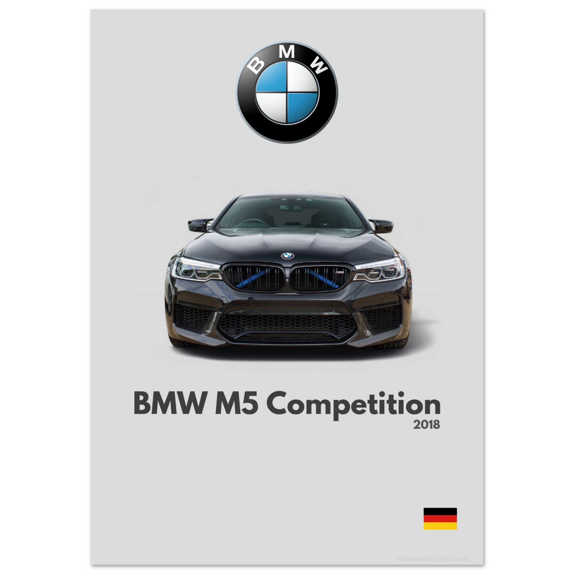BMW M5 Competition Poster - Minimalist Collection