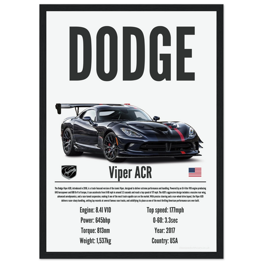 Dodge Viper ACR Poster - Precision Collection