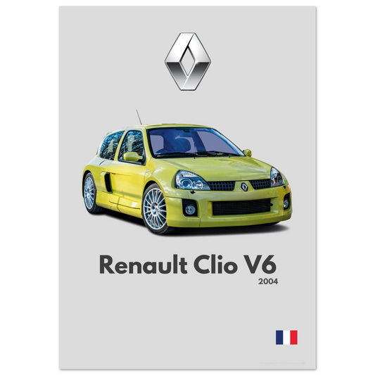 Renault Clio V6 Poster - Minimalist Collection