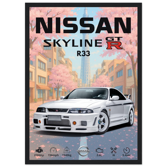 Nissan Skyline GTR R33 Poster - Abstract Collection