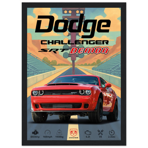 113 Dodge Challenger SRT Demon Poster - Abstract Collection