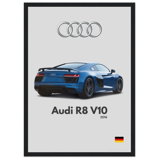 Audi R8 V10 Poster - Minimalist Collection