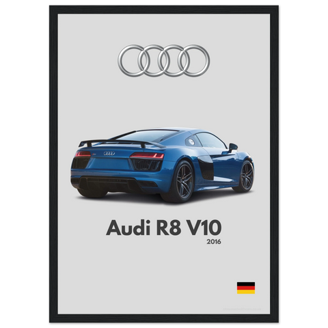351 Audi R8 V10 Poster - Minimalist Collection