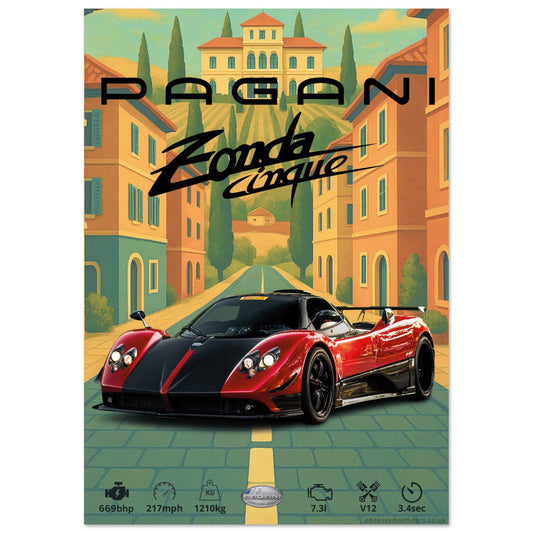 Pagani Zonda Cinque Poster - Abstract Collection