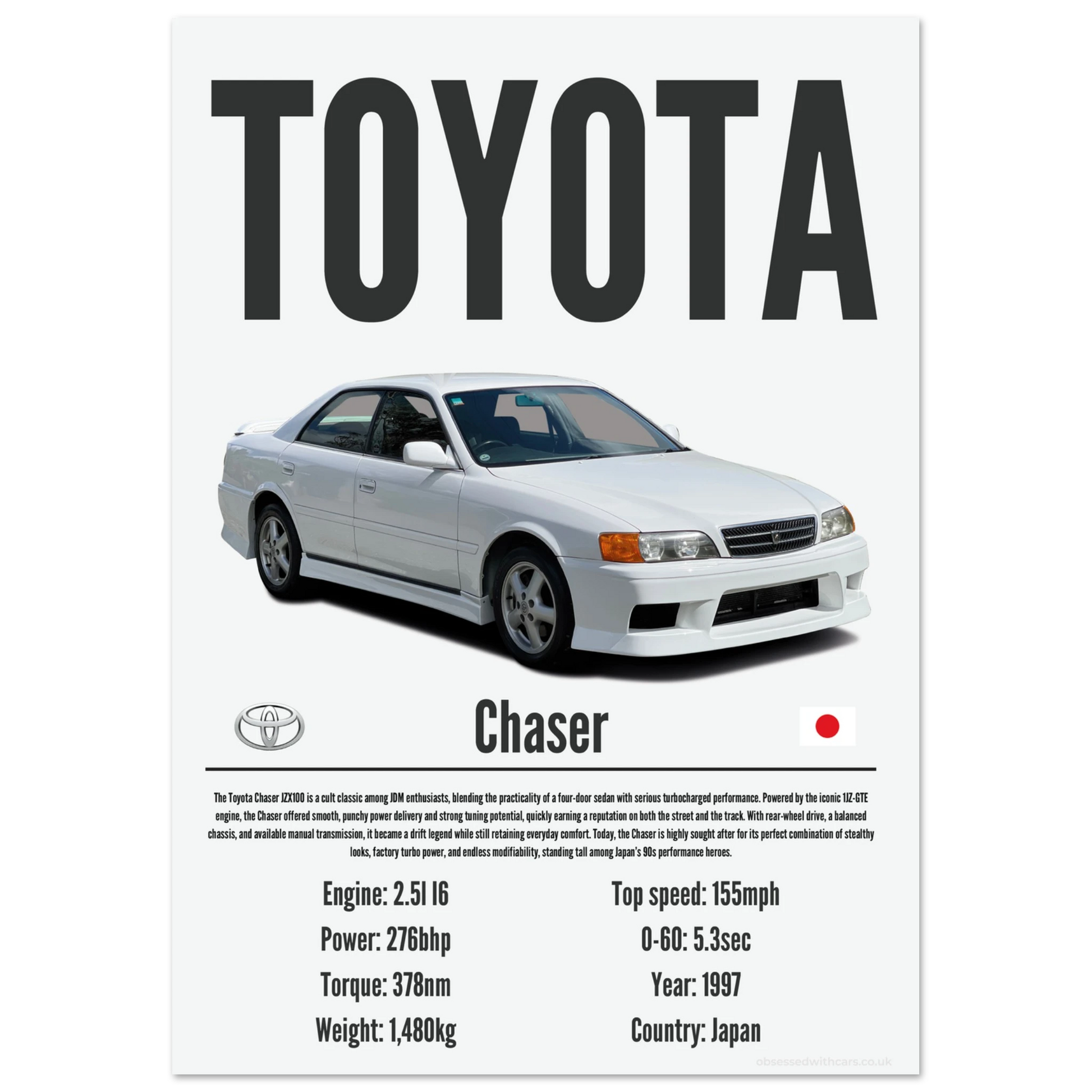 Toyota Chaser Poster - Precision Collection