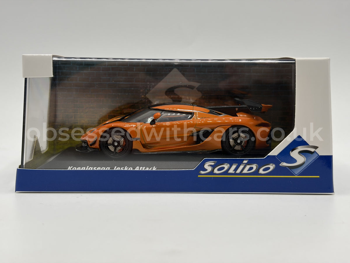 1/43 2022 Koenigsegg Jesko Attack - Orange - Solido | Model Car
