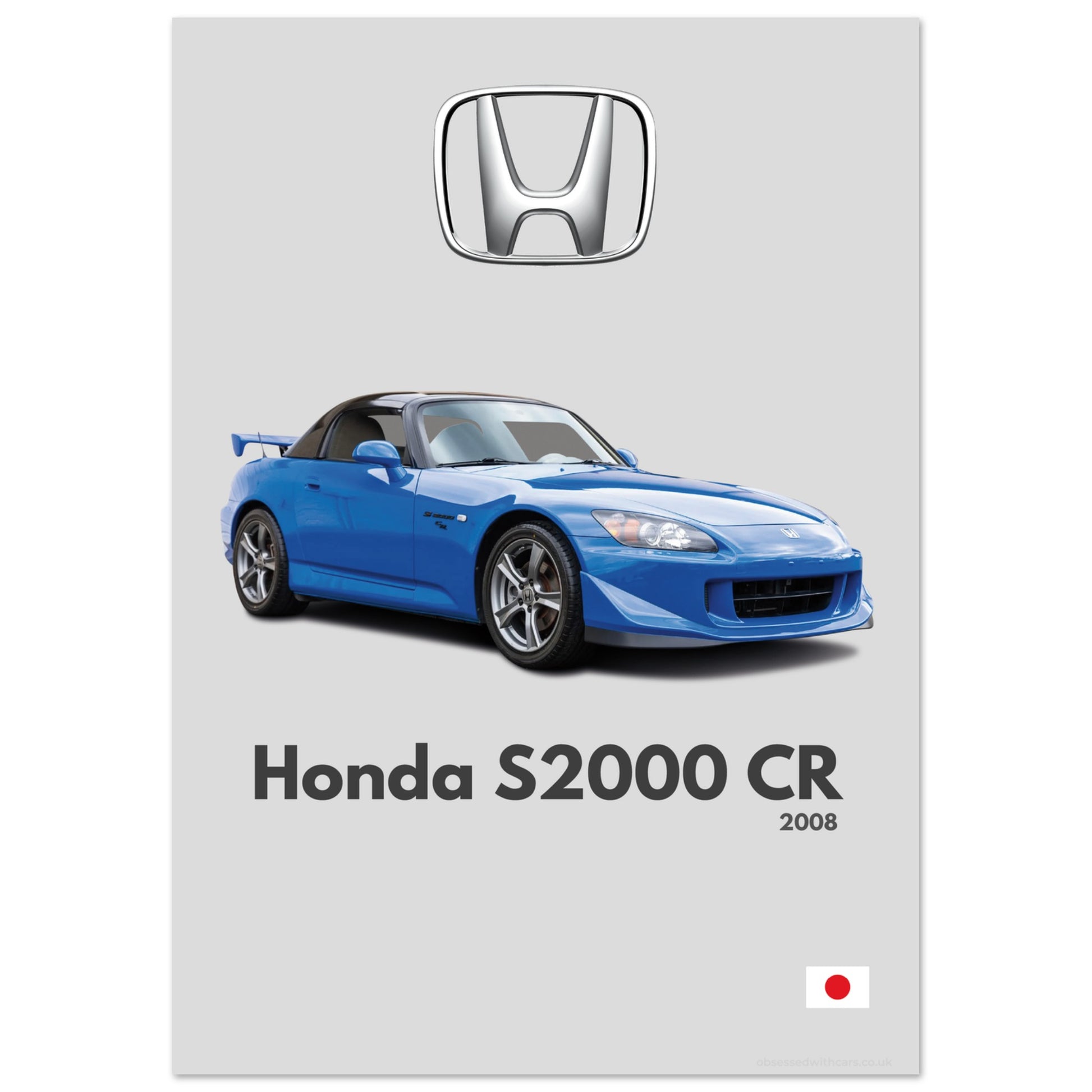 Honda S2000 CR Poster - Minimalist Collection