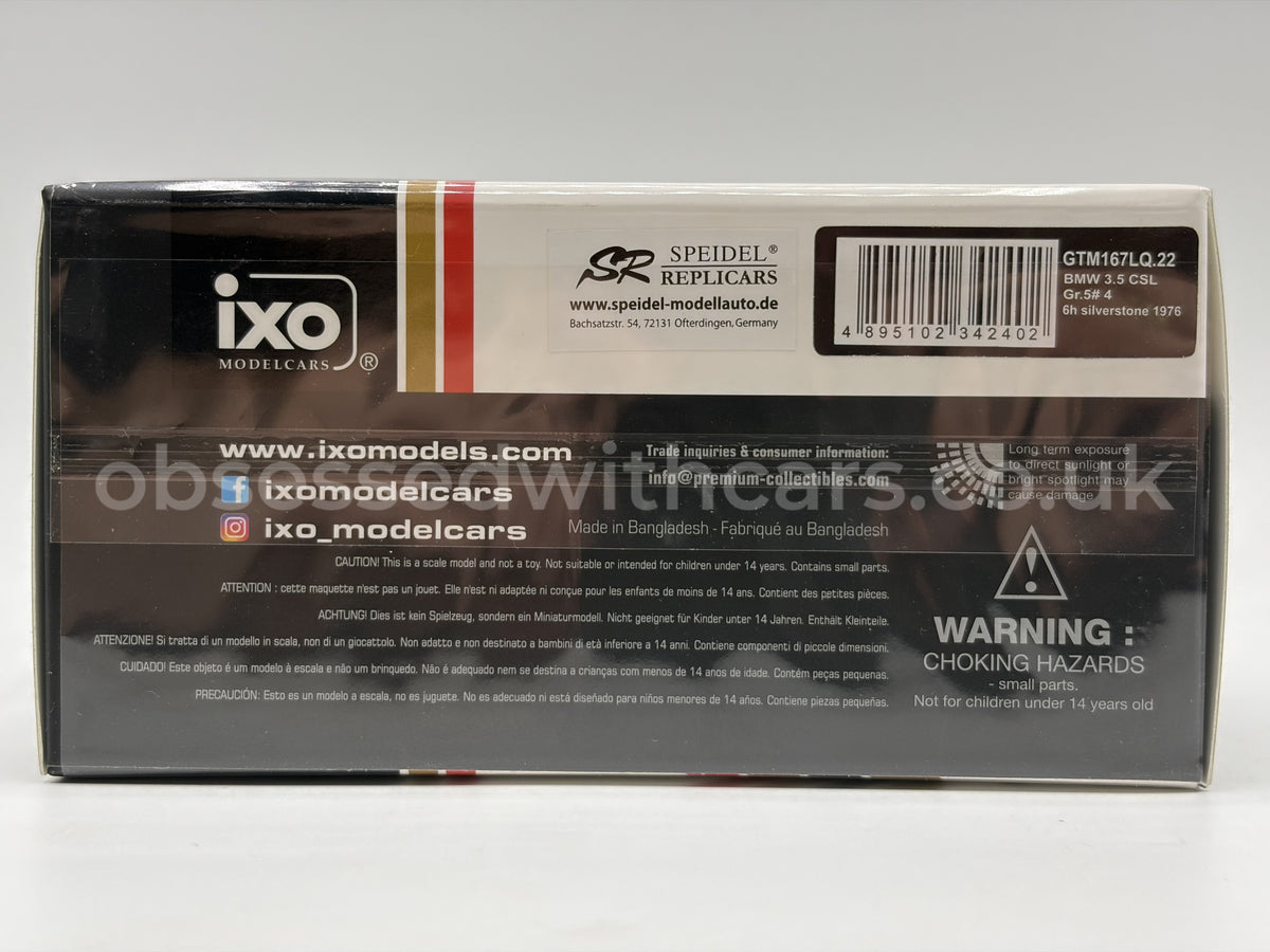 1/43 1976 BMW 3.5 CSL Gr.5 - 6h Silverstone - Fitzpatrick / Walkinshaw | Model Car