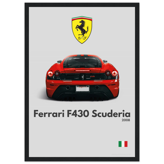 Ferrari F430 Scuderia Poster - Minimalist Collection
