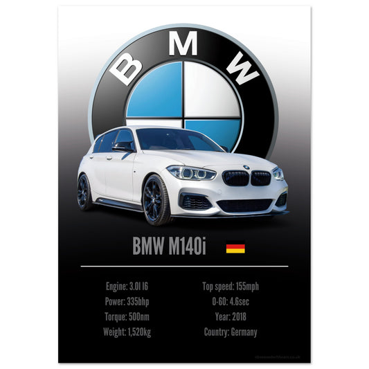 BMW M140i Poster - Accent Collection