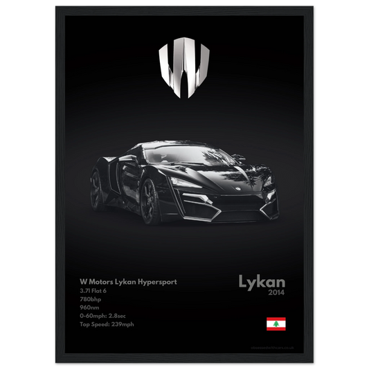 Lykan Hypersport Poster - Monochrome Collection
