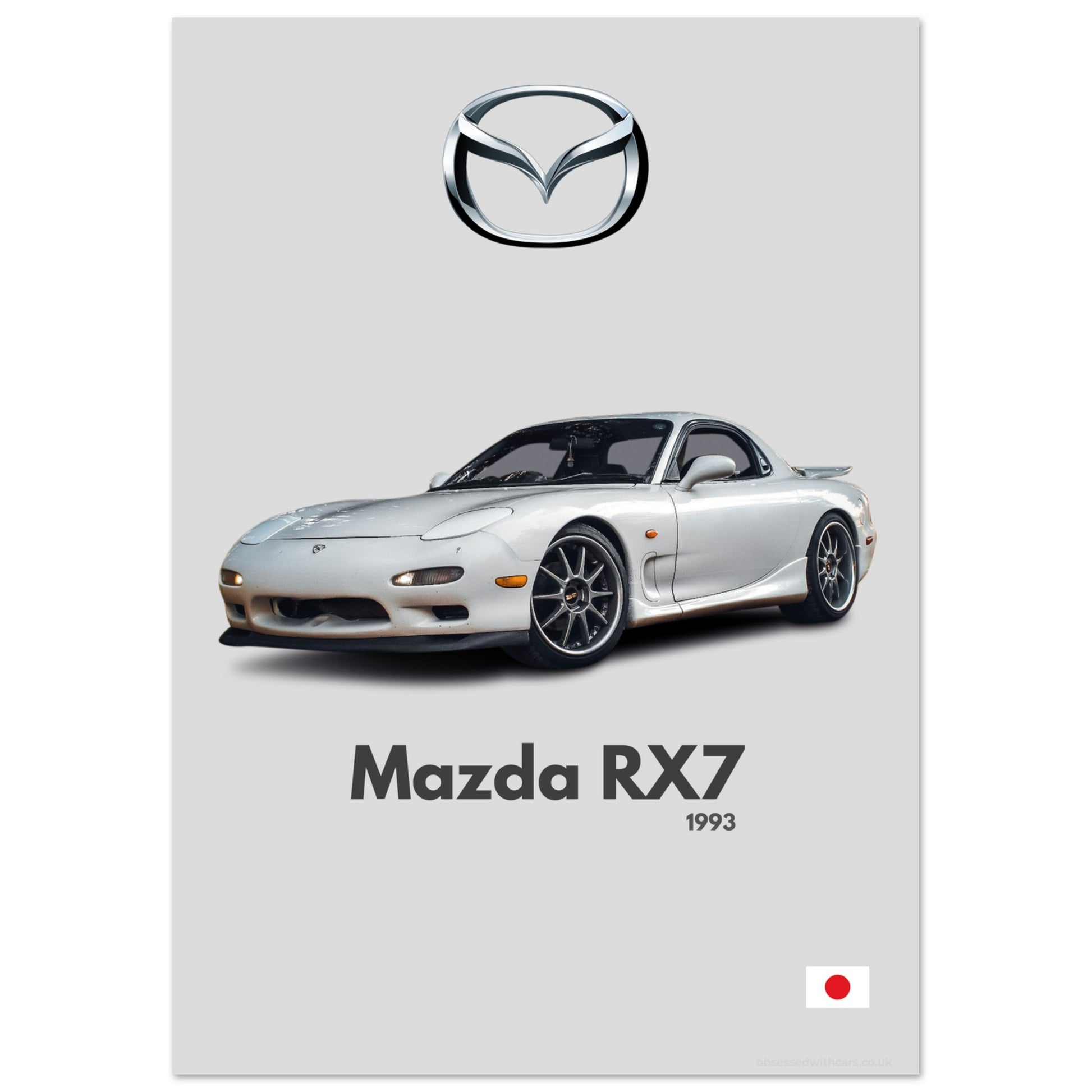 Mazda RX7 Poster - Minimalist Collection