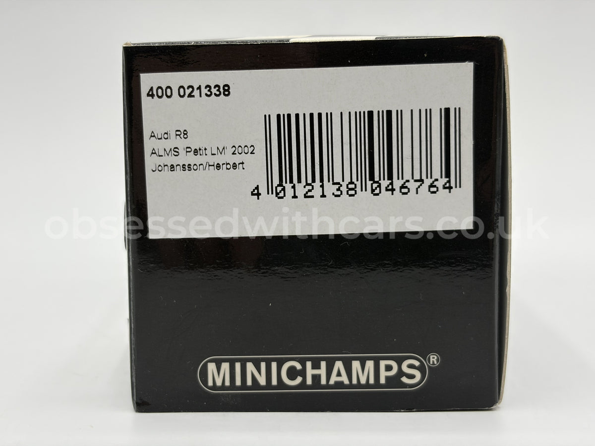 1/43 2002 Audi R8 - ALMS - Johansson / Herbert - Minichamps | Model Car