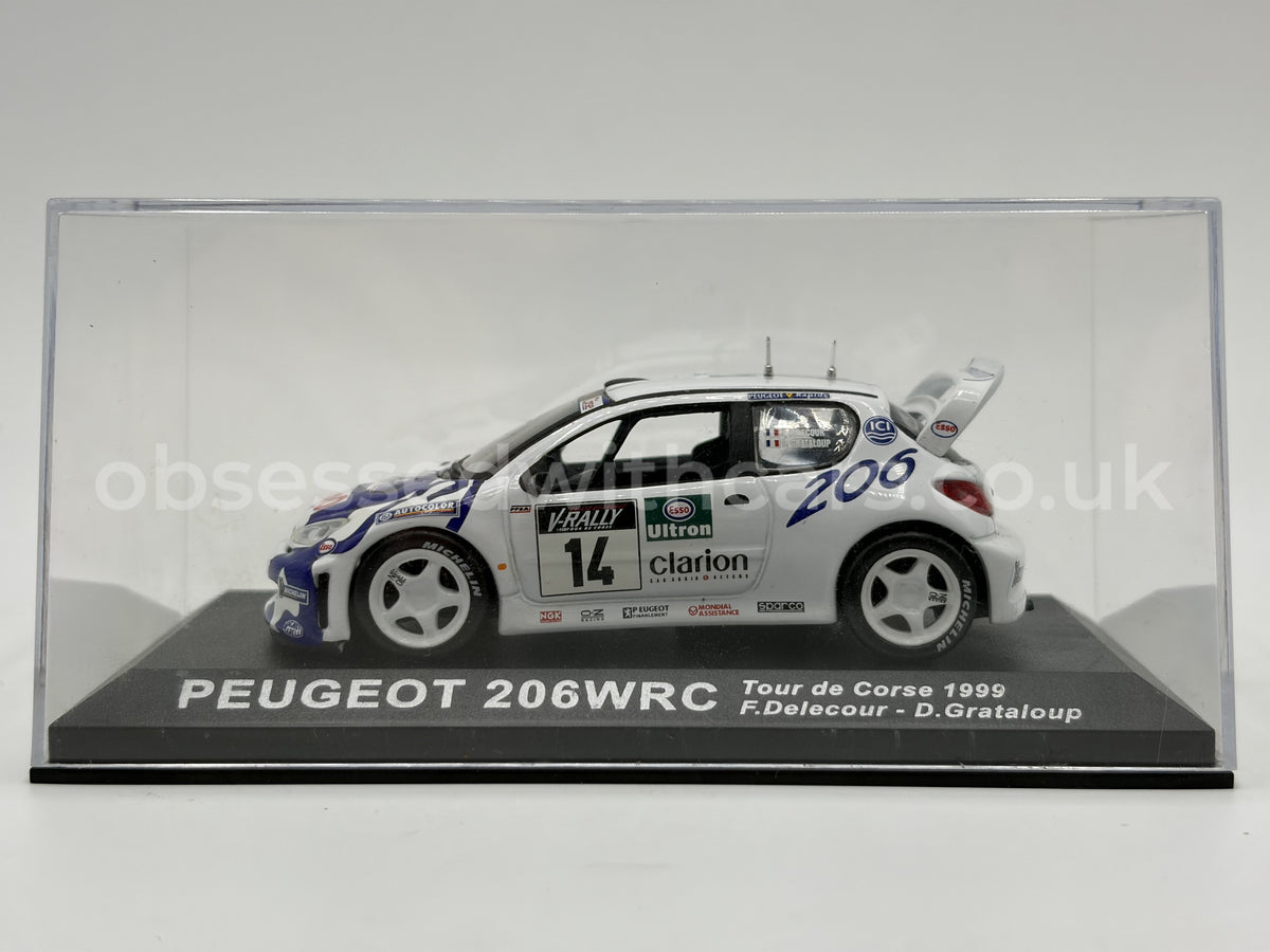 1/43 1999 Peugeot 206 WRC - Tour de Corse - Delecour / Grataloup | Model Rally Car