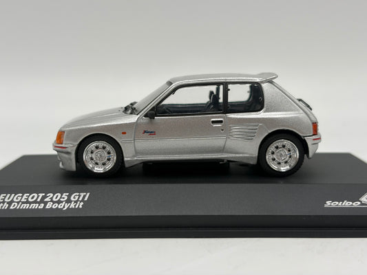 1/43 1992 Peugeot 205 GTI with Dimma Bodykit - Gris Futura - Solido | Model Car