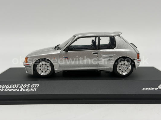 1/43 1992 Peugeot 205 GTI with Dimma Bodykit - Gris Futura - Solido | Model Car